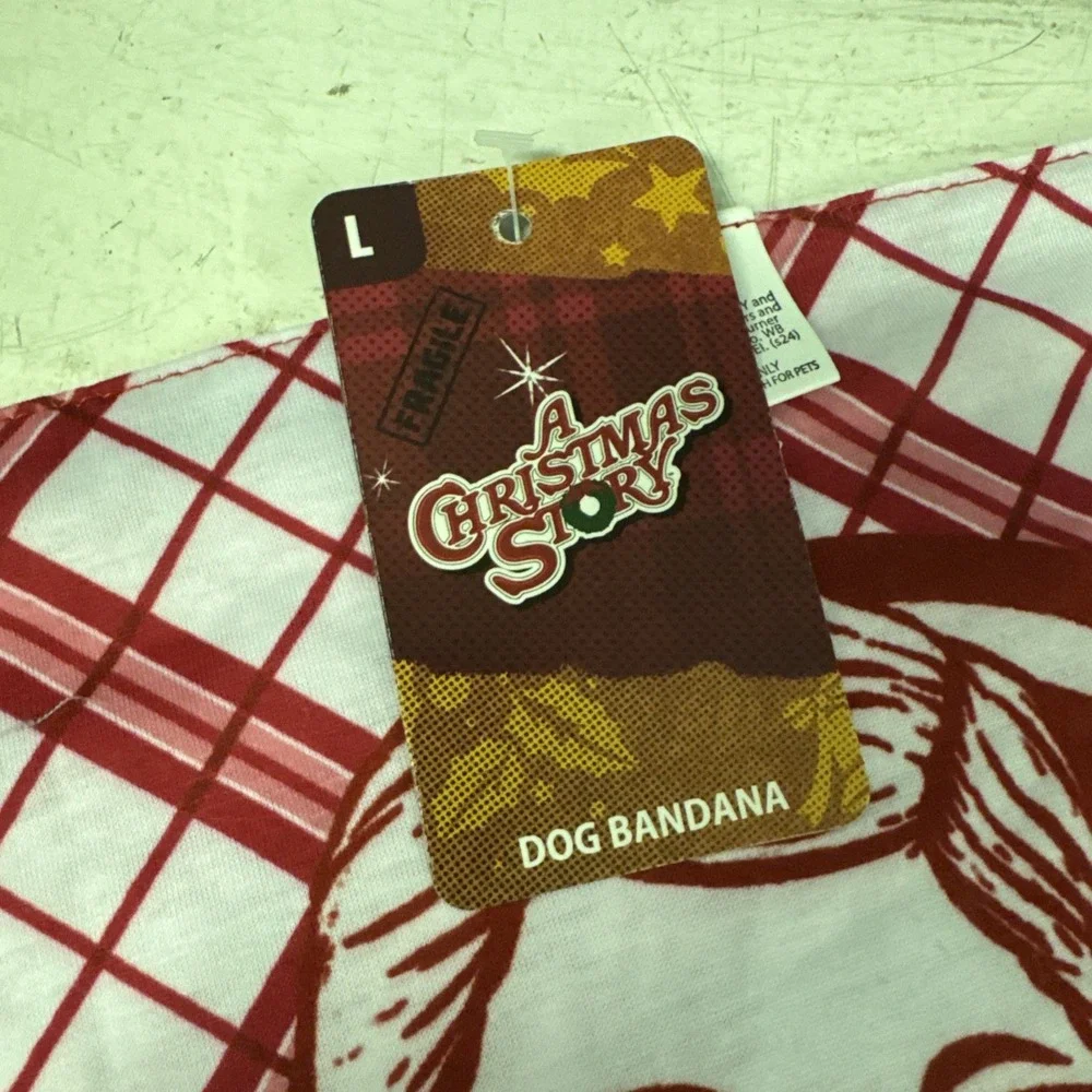 A Christmas‎ Story Red Dog Bandana L Large Holiday Christmas Fetch NEW